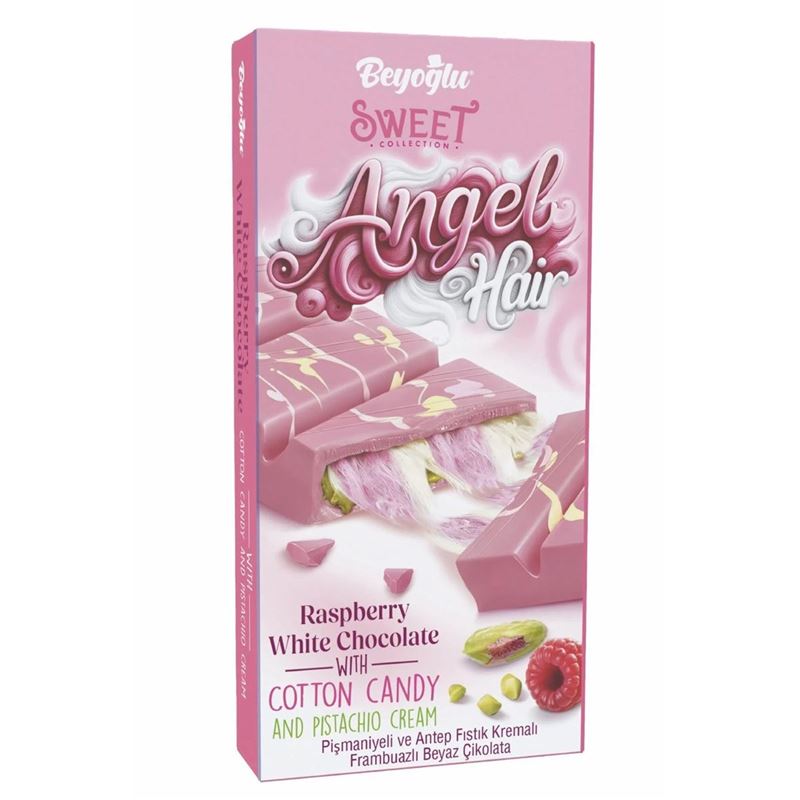 Beyoglu – Dubai Chocolate Angel Hair Raspberry Chocolate filled with Cotton Candy & Pistachio Cream 170g