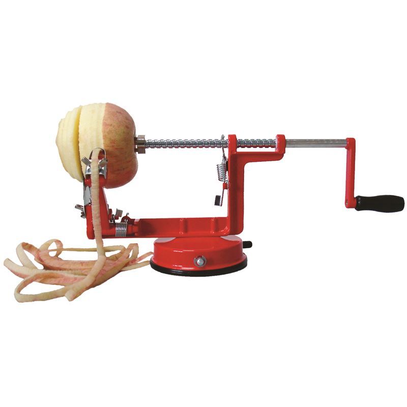 Appetito – Apple Peeler Corer with Suction Base Red