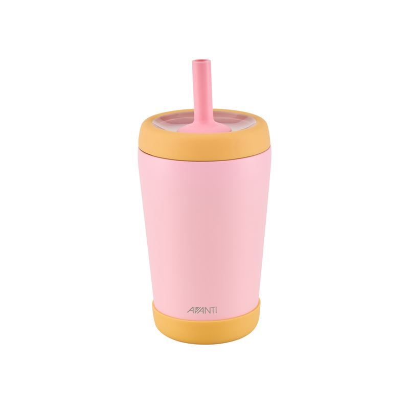 Avanti – YumYum Insulated Tumbler with Silicone Straw Pink/Yellow
