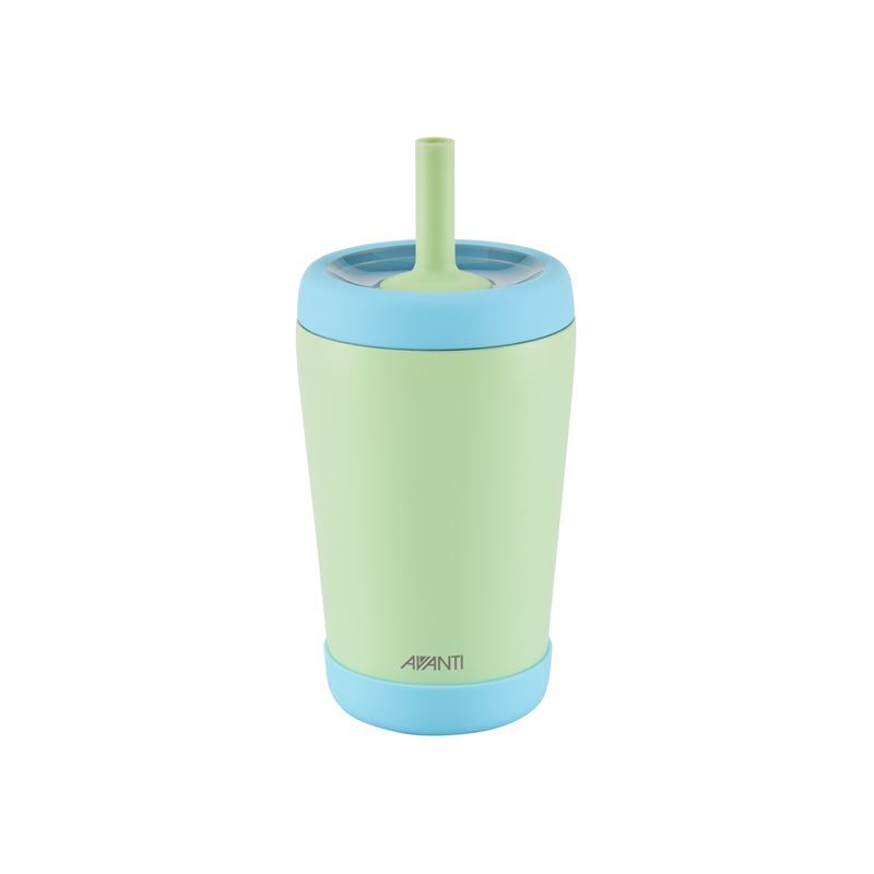 Avanti – YumYum Insulated Tumbler with Silicone Straw Green/Blue