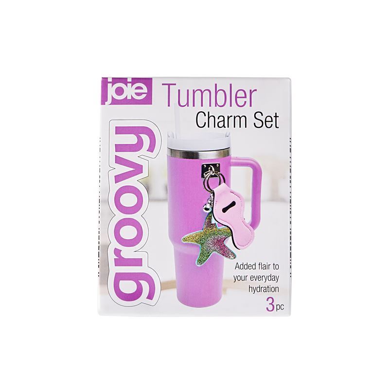 Joie – Groovy Tumbler Charm Set of 3 Pink