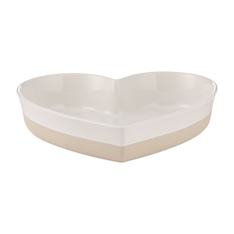 Mason Cash – Rustic Charm Stoneware Heart Shaped Baker 28x25x6cm 1.5Ltr