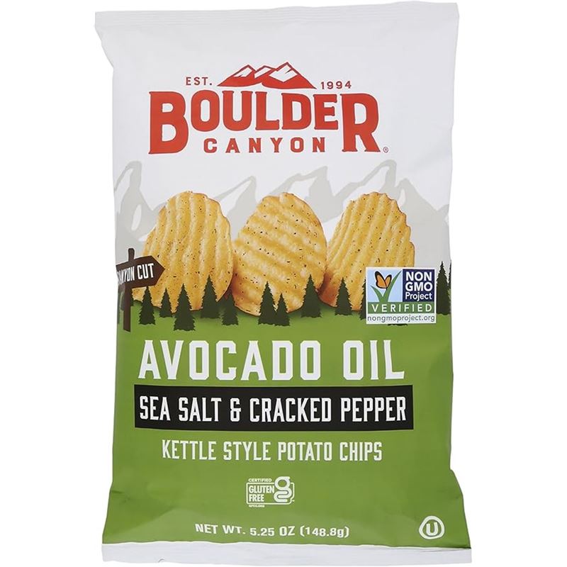 Boulder Canyon – Avocado Oil Classic Sea Salt & Cracked Pepper Crisps 149g