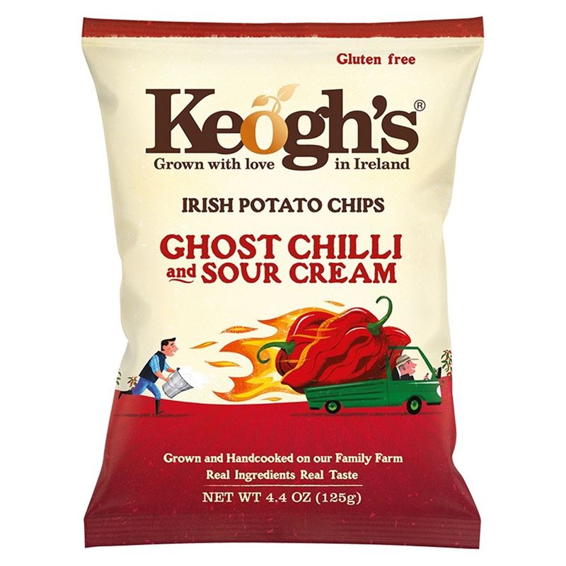 Keogh’s – Irish Potato Chips Ghost Chilli & Sour Cream 125g (Product of Ireland)