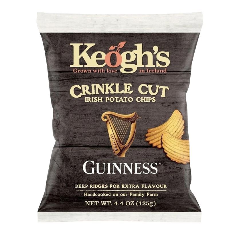 Keogh’s – Irish Potato Chips Crinkle Cut Guinness & Flame Grilled Steak 125g (Product of Ireland)