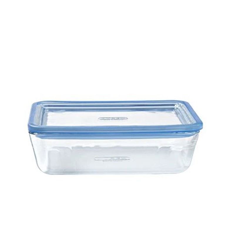 Pyrex – Pure Glass Zero Plastic 1.5Ltr Rectangular Storage with Lid 22x17x7cm (Made in France)