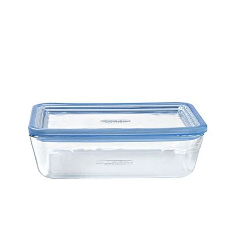 Pyrex – Pure Glass Zero Plastic 2.6Ltr Rectangular Storage with Lid 24x19x8cm (Made in France)