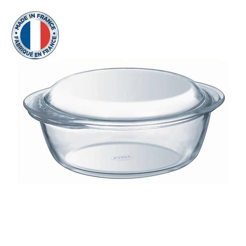 Pyrex – 4-in-1 Essentials Glass Round Casserole 2.1Ltr (Made in France)