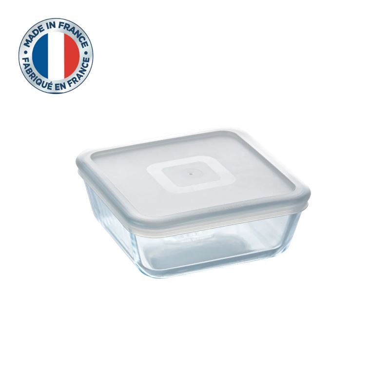 Pyrex – Cook & Freeze 800ml Square Storage Container with Lid 15x15x6cm (Made in France)