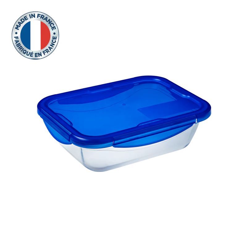Pyrex – Cook & Go 800ml Rectangular Storage Container with Leakproof Lid 20x15x5cm (Made in France)