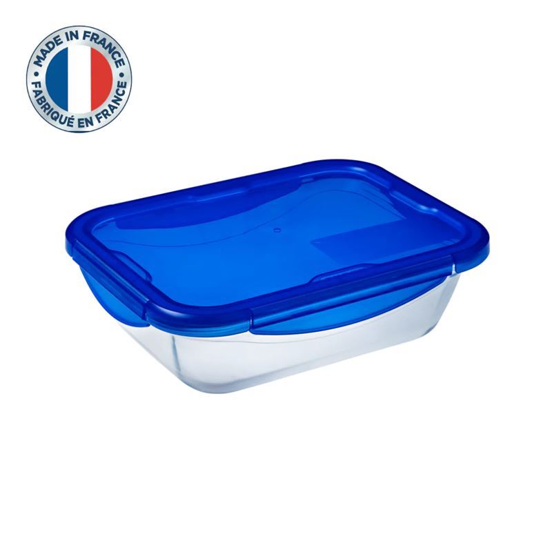 Pyrex – Cook & Go 1.9Ltr Rectangular Storage Container with Leakproof Lid 25x19x7cm (Made in France)