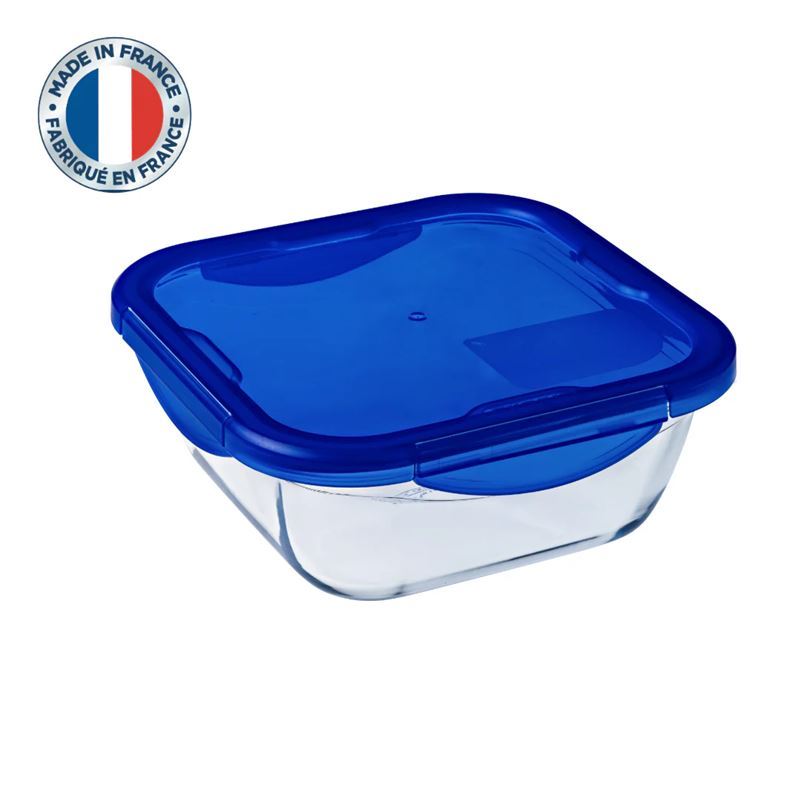 Pyrex – Cook & Go 1.9Ltr Square Storage Container with Leakproof Lid 21x21x8cm (Made in France)
