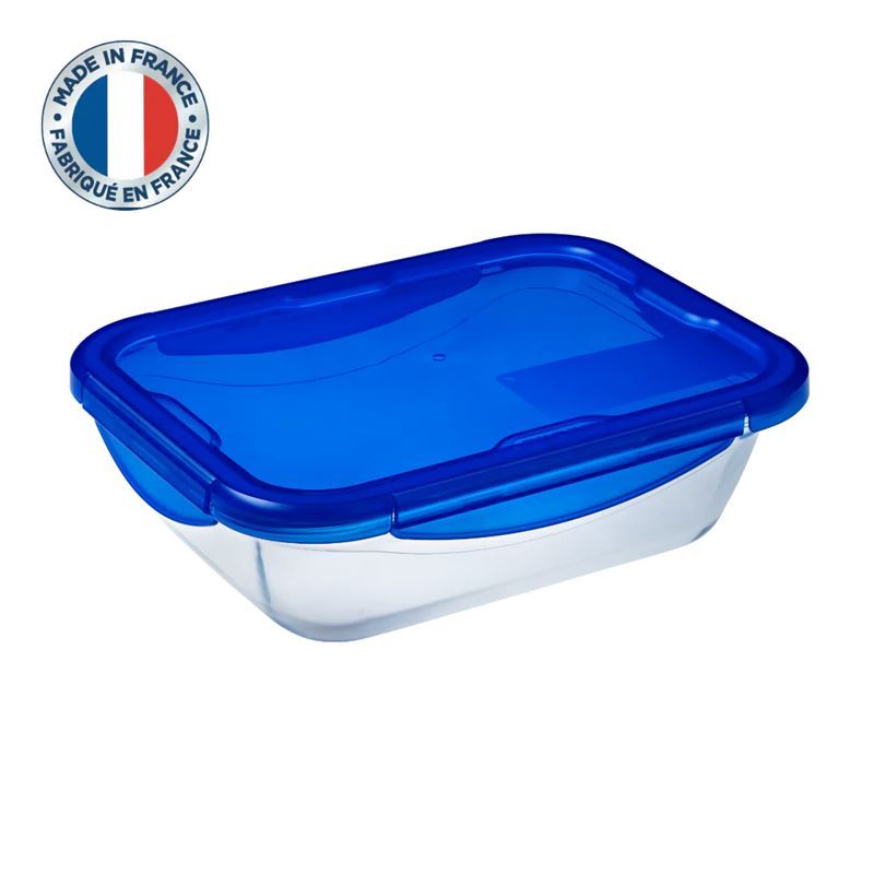 Pyrex – Cook & Go 3.5Ltr Rectangular Storage Container with Leakproof Lid 30x23x8cm (Made in France)