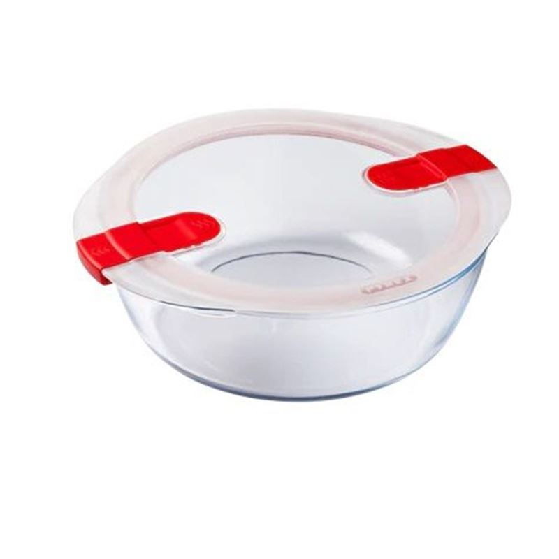 Pyrex – Cook & Heat 2.3Ltr Round Storage Container with Lid 26x23x8cm (Made in France)