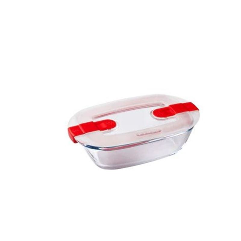 Pyrex – Cook & Heat 400ml Rectangular Storage Container with Lid 17x10x5cm (Made in France)