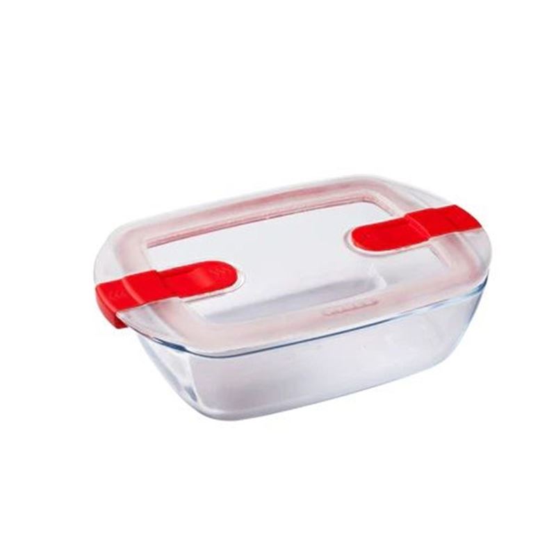 Pyrex – Cook & Heat 1.2Ltr Rectangular Storage Container with Lid 23x15x7cm (Made in France)