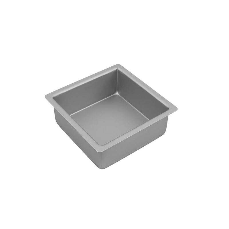 Bakemaster – Silver Anodised Square Cake Pan 17.5×7.5cm