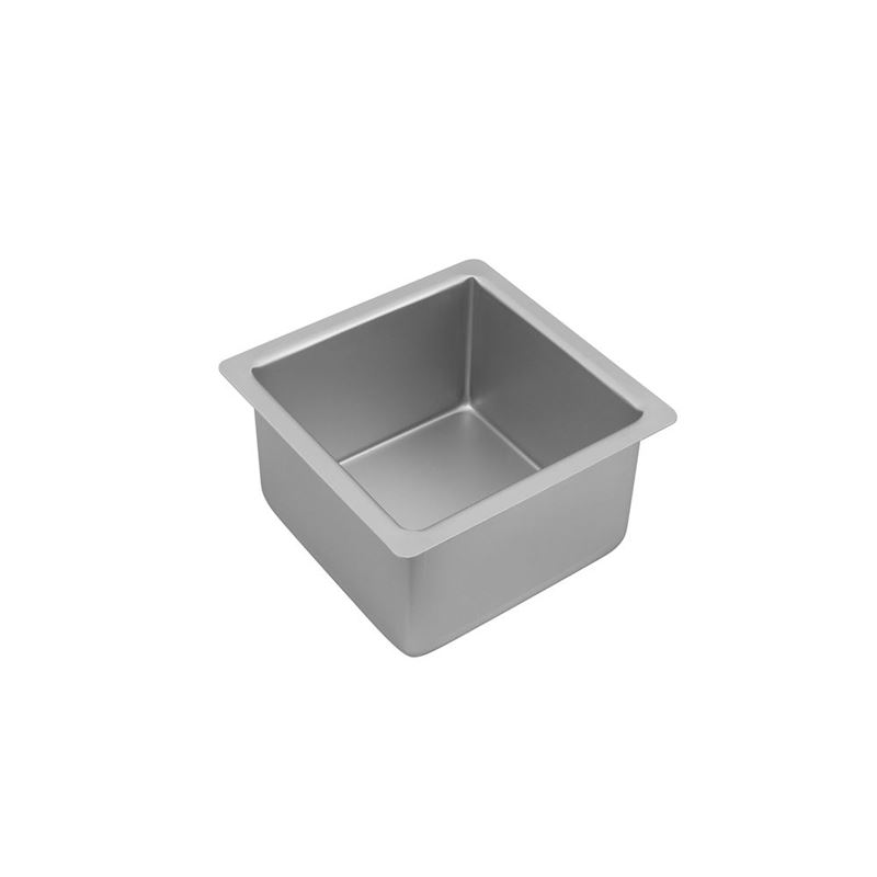 Bakemaster – Silver Anodised Square Deep Cake Pan 15x10cm