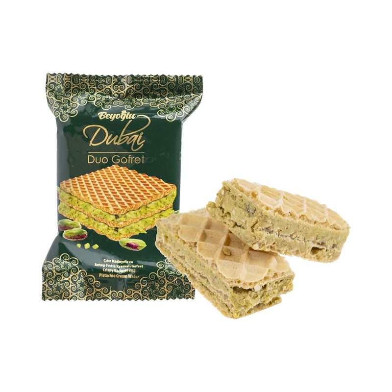 Beyoglu – Dubaco Dubai Style Pistachio Wafer 36g (Product of Türkiye)