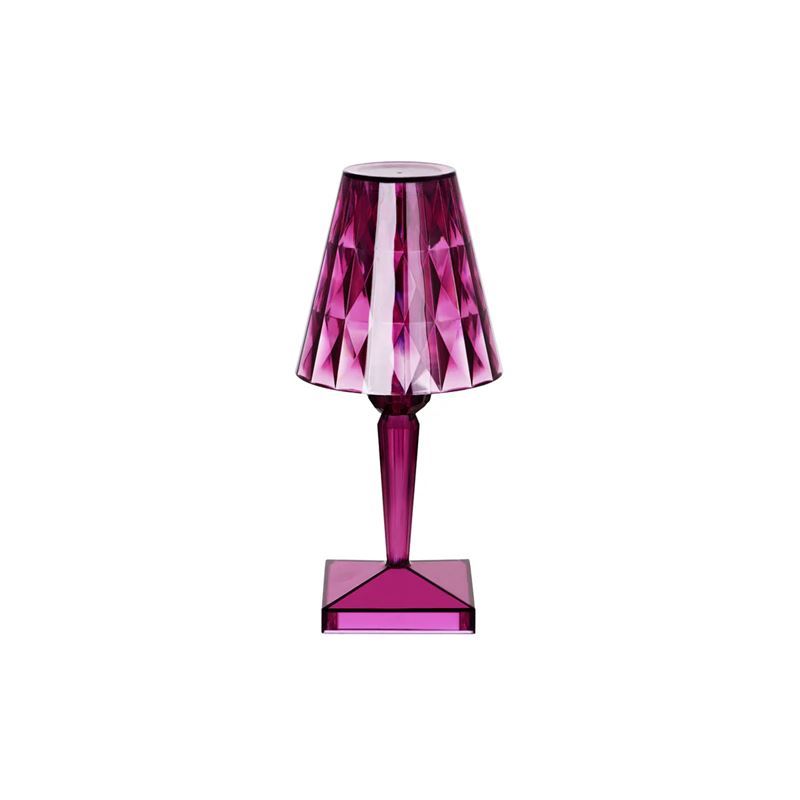 Ambience by tablekraft – Crystal LED Cordless Table Lamp 120x260mm Purple