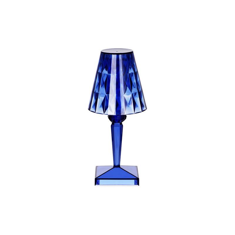 Ambience by tablekraft – Crystal LED Cordless Table Lamp 120x260mm Blue