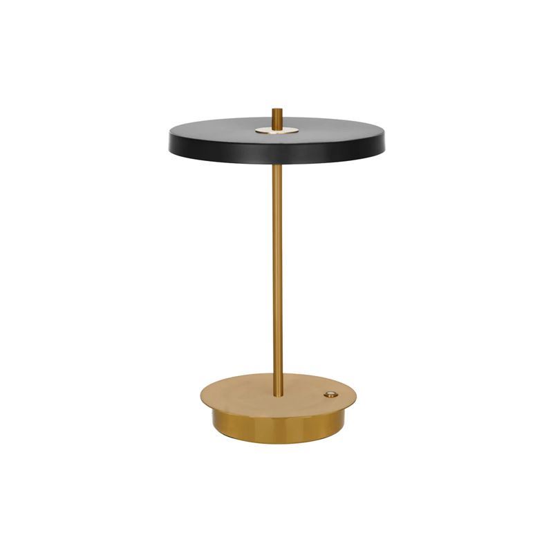 Ambience by tablekraft – Camilla LED Cordless Table Lamp 200x280mm Brass/Black