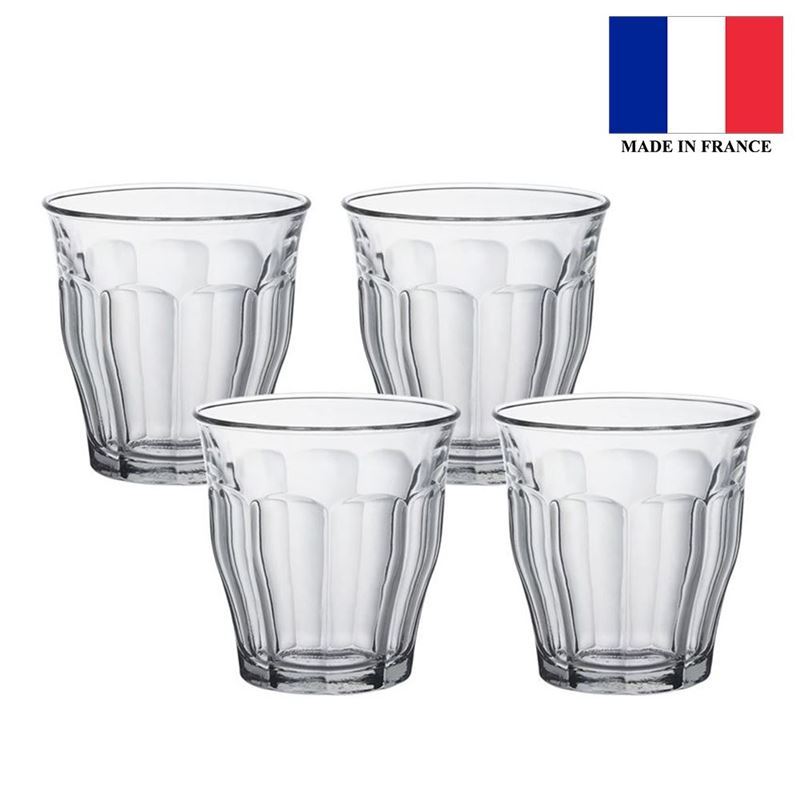 Duralex – Picardie Tempered Glass Tumbler 250ml Set of 4 (Made in France)