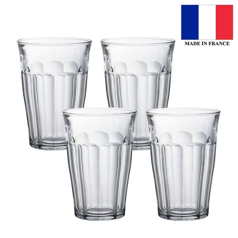 Duralex – Picardie Tempered Glass Tumbler 360ml Set of 4 (Made in France)