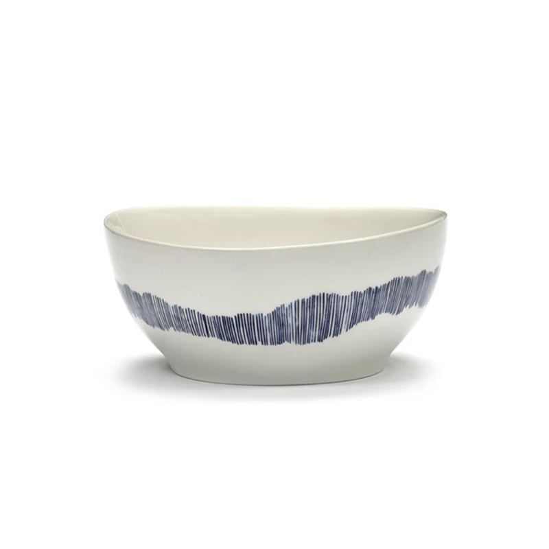 Ottolenghi – Feast White Bowl with Blue Stripes 18cm