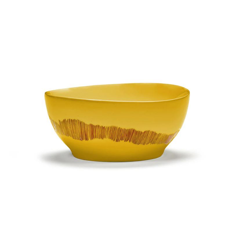 Ottolenghi – Feast Yellow Bowl with Red Stripes 16cm