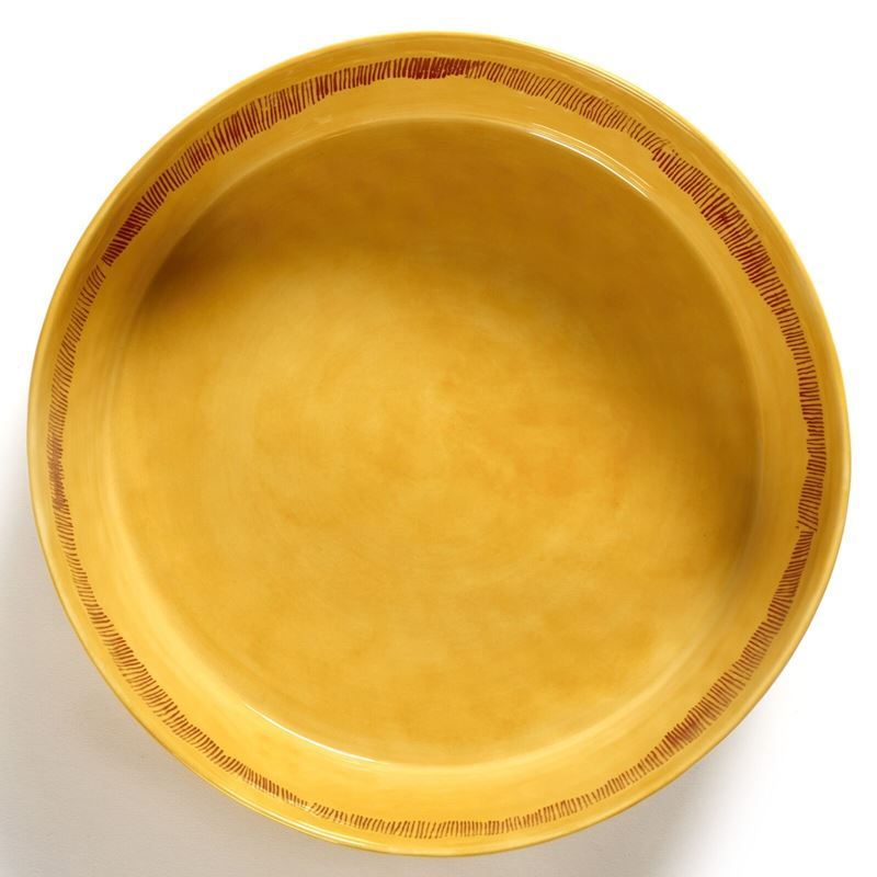 Ottolenghi – Feast Salad Bowl Yellow with Red Stripes 28.5cm
