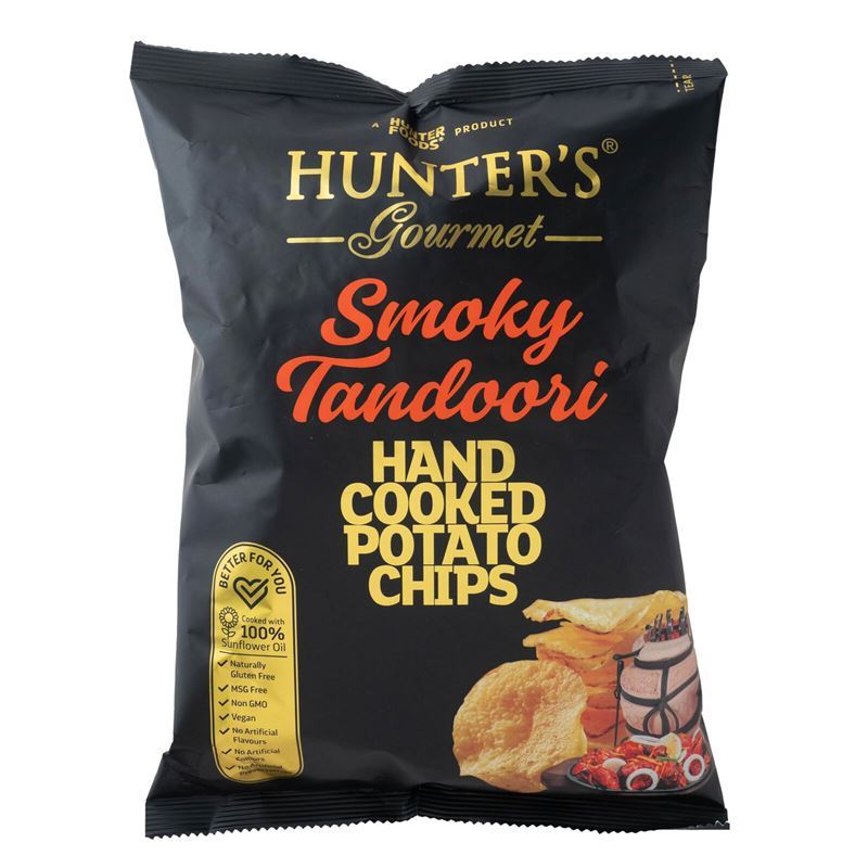 Hunter’s Gourmet Hand Cooked Potato Chips Gold Collection – Smokey Tandoori