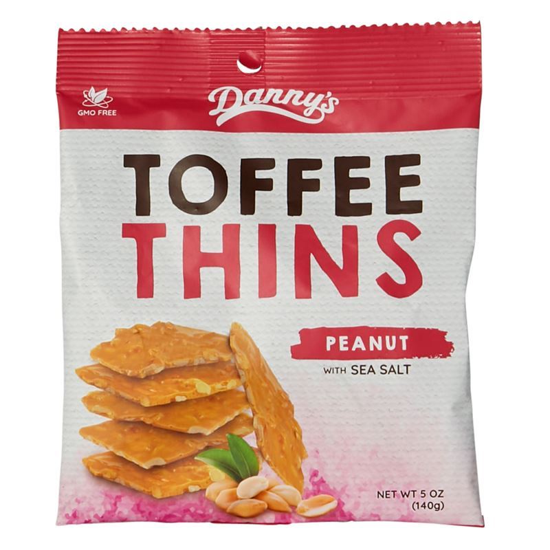 Danny’s Toffee Thins – Peanut & Sea Salt 140g