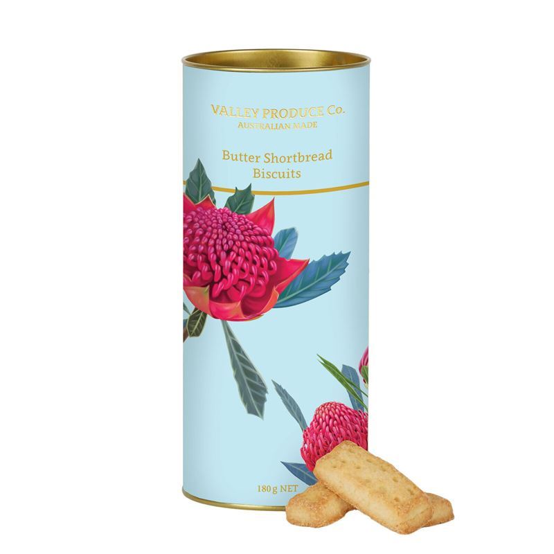 Valley Produce Co. – Butter Shortbread Tube Waratah 180g
