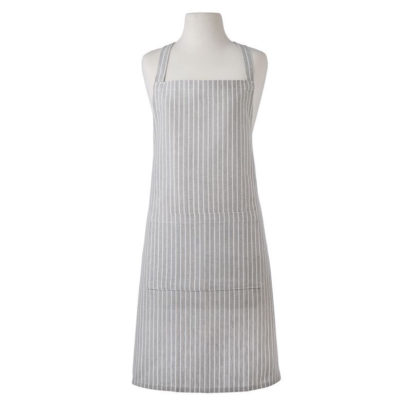 Davis & Waddell – Butcher Stripe Apron Grey White 80x70cm