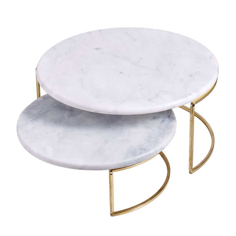 Davis & Waddell – Nuvolo Marble 25cm + 30cm Cake Stand set of 2