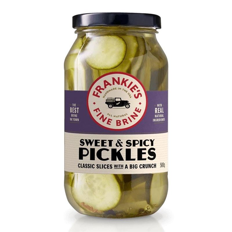 Frankies Fine Brine – Sweet & Spicy Pickles 500g (Product of the U.S.A)