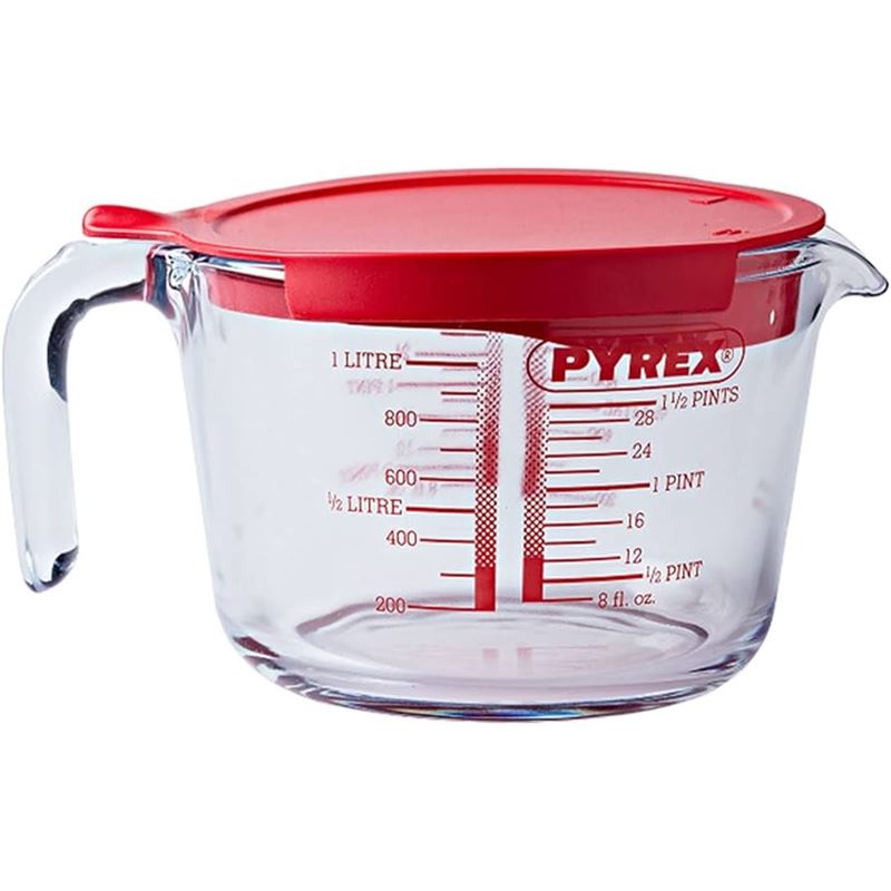 Pyrex Classic – Measuring Cup Borosilicate Glass 4 Cup/1Ltr with Lid