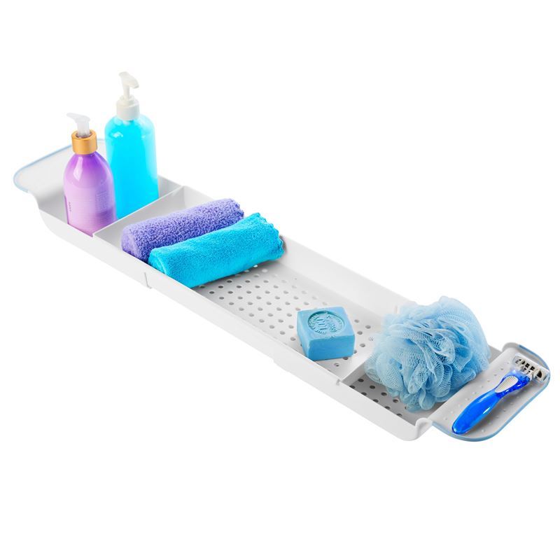 Made Smart – Expandable Bath Tub Shelf Blue