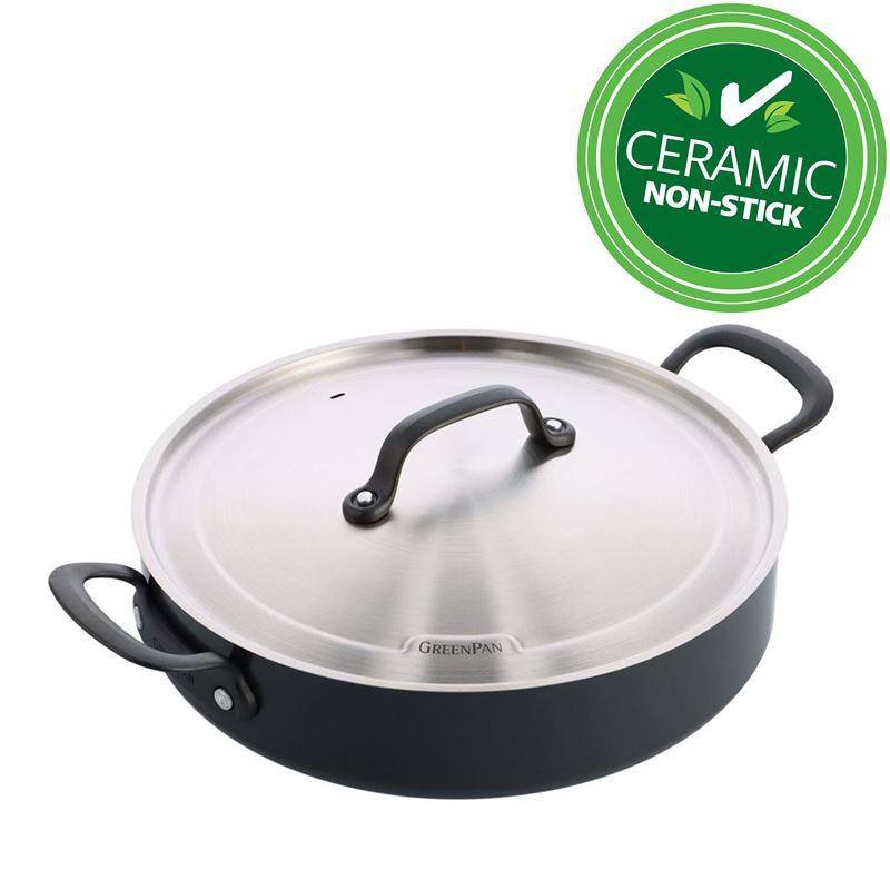 GreenPan – Craft Thermolon CERAMIC Non-Stick 30cm Shallow Covered Casserole 4.86Ltr