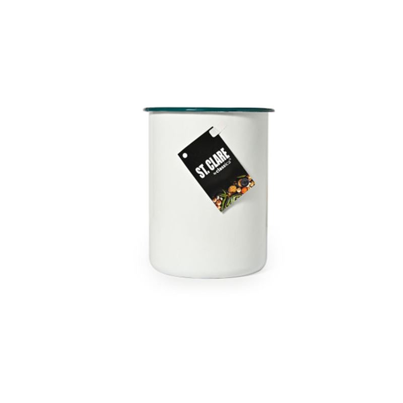 St Clare – White Enamel Utensil Holder 14cm