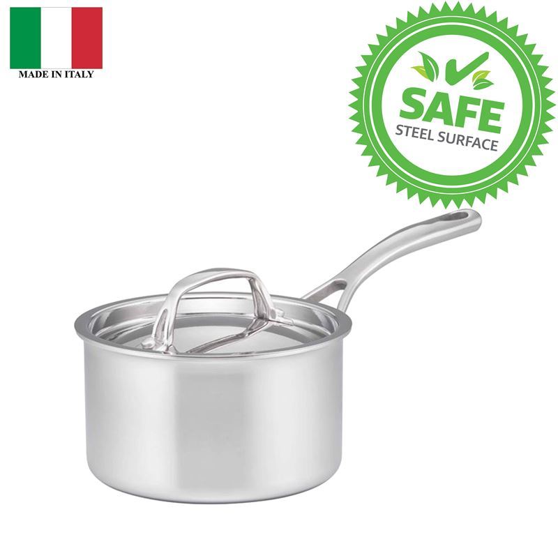 Essteele – Eternita Multi-Clad Stainless Steel 16cm Covered Saucepan 1.8Ltr (Made in Italy)