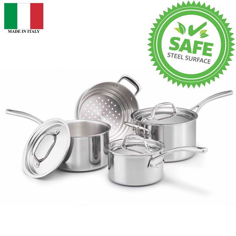 Essteele – Eternita Multi-Clad Stainless Steel 4pc Cookware Set (Made in Italy)