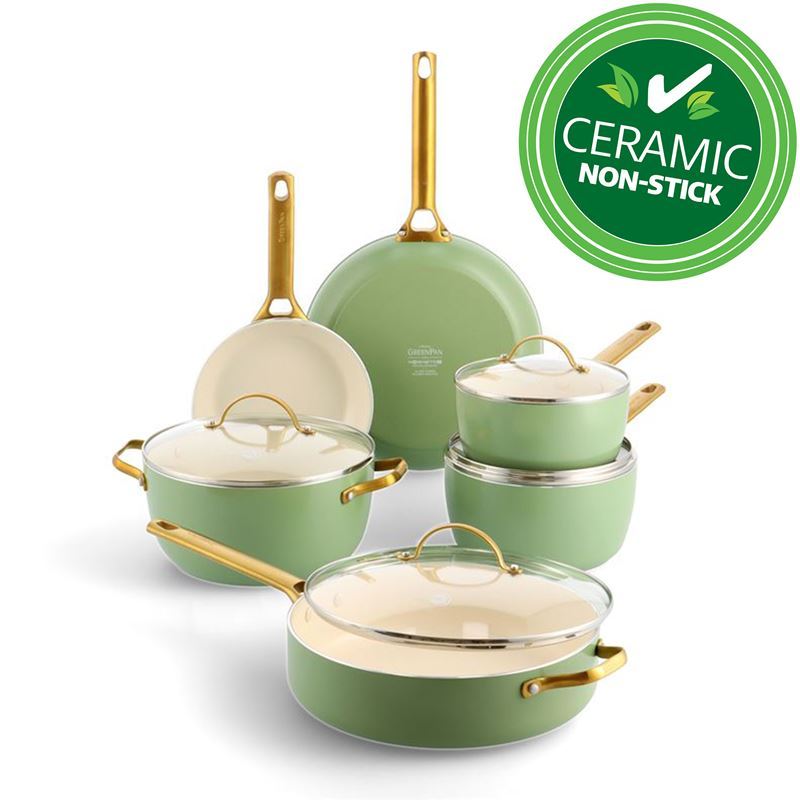 GreenPan – Padova CERAMIC Non-Stick Induction Sage Green 6pc Cookware Set