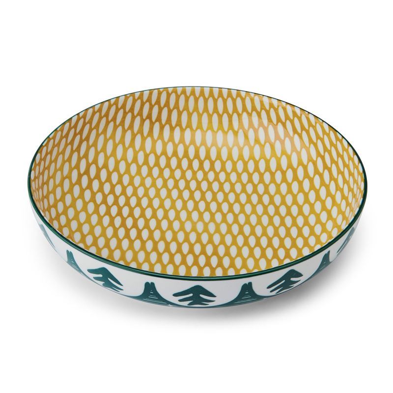 Mikasa – Coupe Pasta Dinner Bowl 21cm Green Leaf