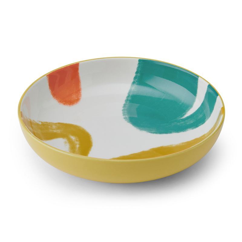 Mikasa – Coupe Pasta Dinner Bowl 21cm Yellow Abstract