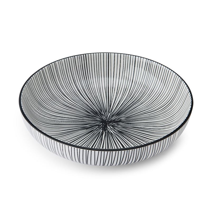 Mikasa – Coupe Pasta Dinner Bowl 21cm Black Stripe
