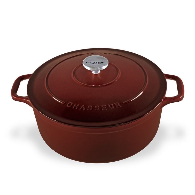 Chasseur Cast Iron – Chocolat Round French Oven 28cm 6.1Ltr (Made in France)