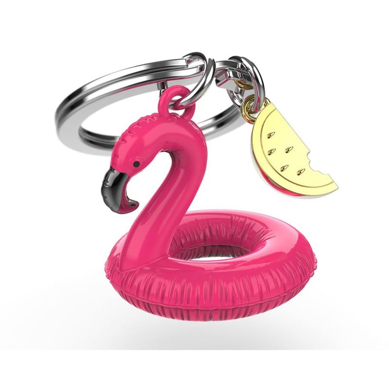 Meta[l]morphose – Flamingo Floatie Gold Key Chain
