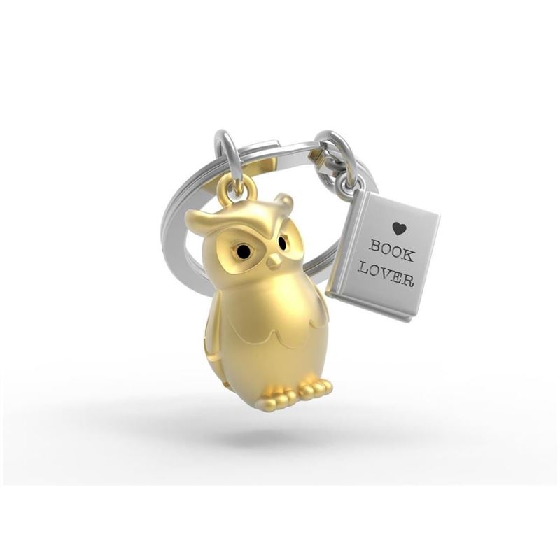 Meta[l]morphose – Owl & Book Key Chain